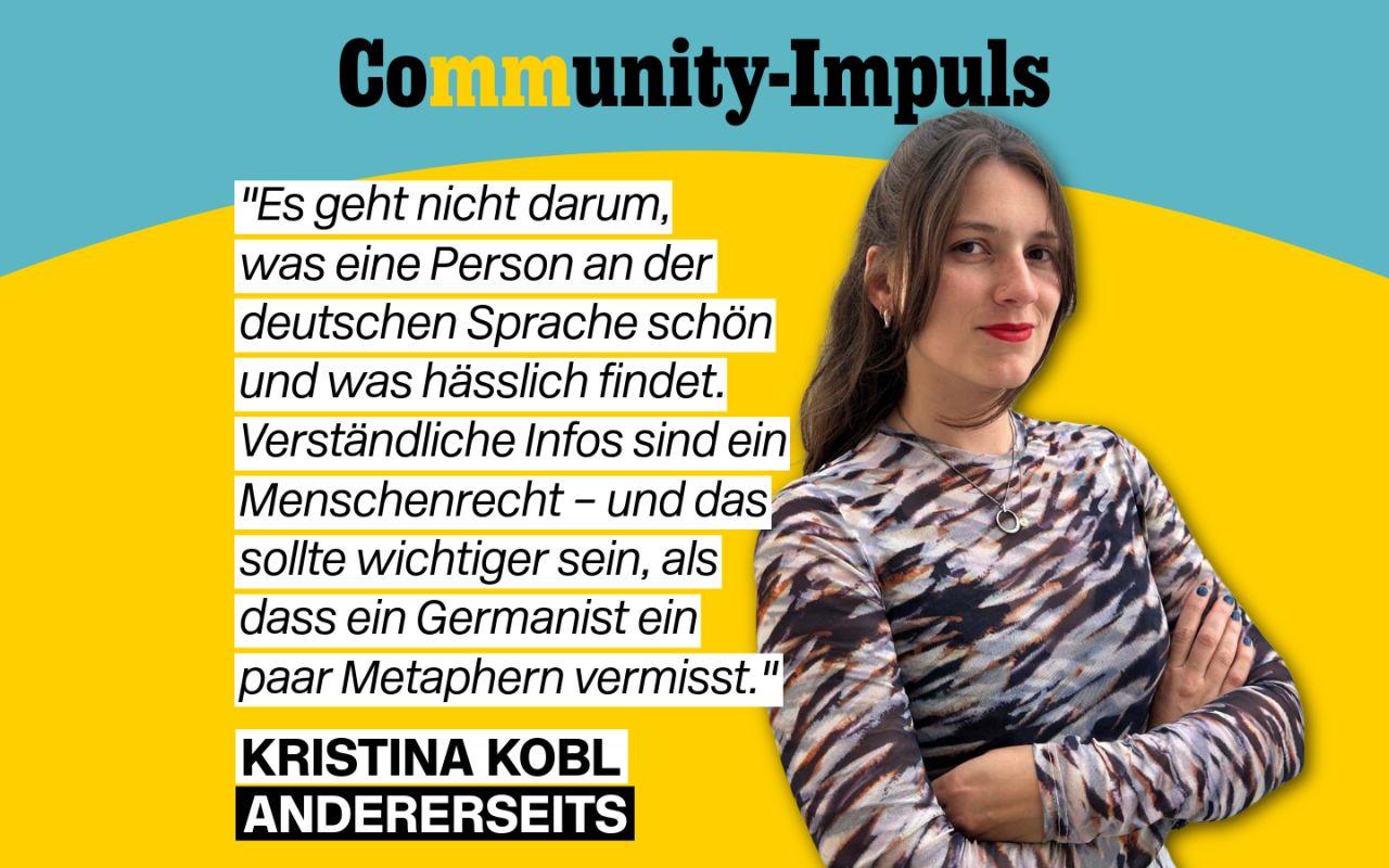 Kristina Kobl: Warum wir mehr Journalismus in leichter Sprache brauchen