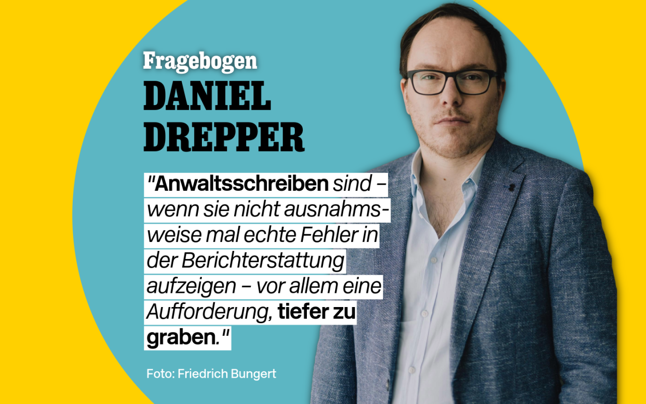 Daniel Drepper: "Anwaltsschreiben? Immer durchziehen."