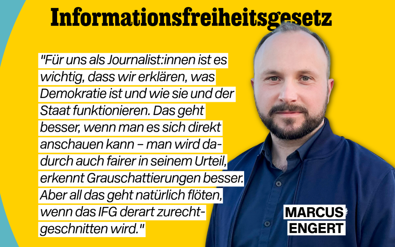 Marcus Engert: "Der IFG-Entwurf, der jetzt auf dem Tisch liegt ist wirklich unterirdisch."