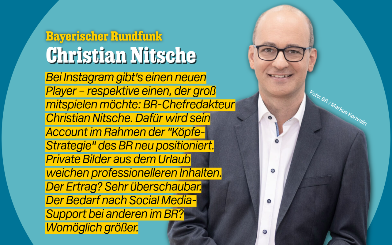 Christian Nitsches Instagram-Account: viel BR um nichts.