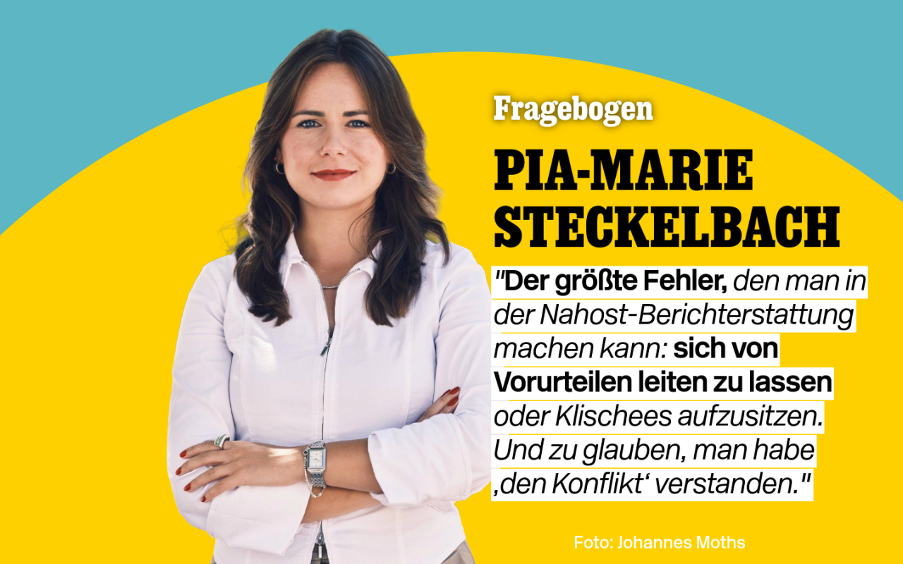 Pia-Marie Steckelbach: "In Tel Aviv lassen sich Krieg und Konflikt erschreckend leicht ausblenden."