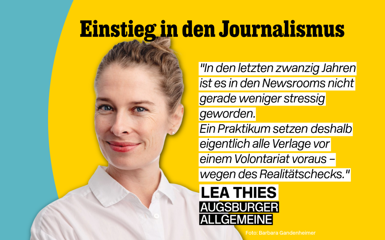 Ausbilderin Lea Thies: "Medienhäuser profitieren stark von Praktika"